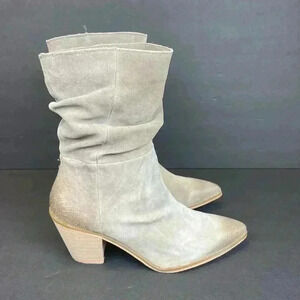 Cleo + Wolf Womens Dani Taupe Leather Pointed Toe Cowgirl Western Boots sz 10 M
